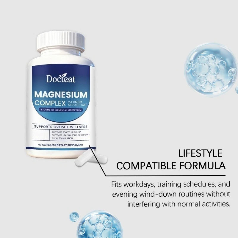 Docteat Composite Magnesium Capsules | Easy-Absorb Adult Formula