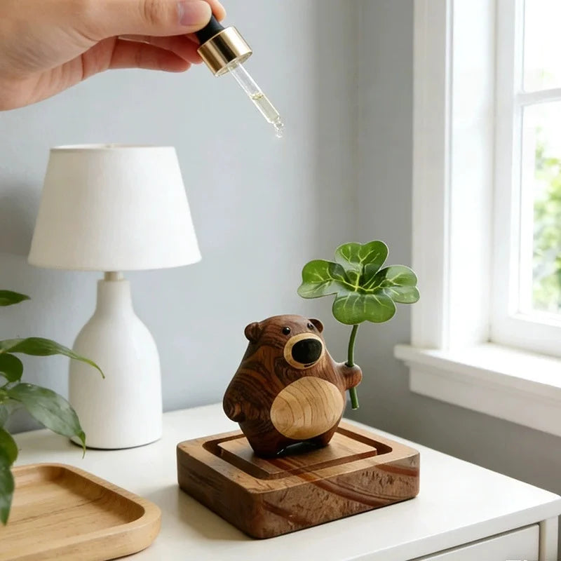 Cute Bear Wood Essential Oil Aroma Diffuser | Home & Car Decor Wood Aroma Diffuser Peaceful Pleasures Health and Wellness