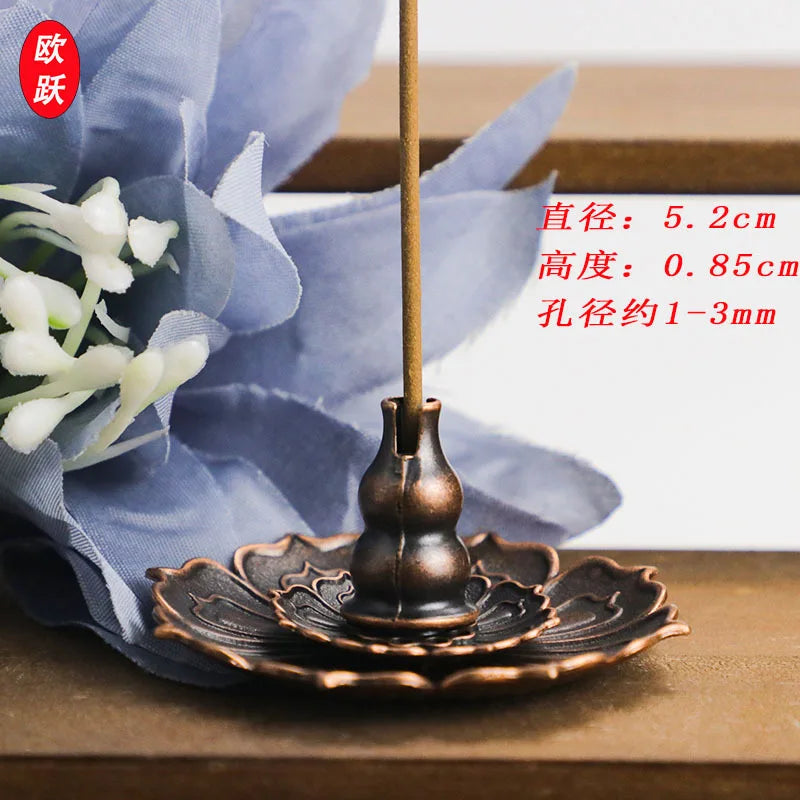 Metal Lotus Buddha Incense Burner & Stick Holder | Zen Censer