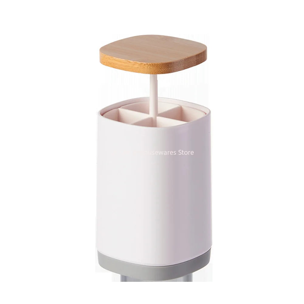 Household creative press-type toothpick box large-capacity grid toothpick tube simple personality toothpick storage tube Peaceful Pleasures Health and Wellness