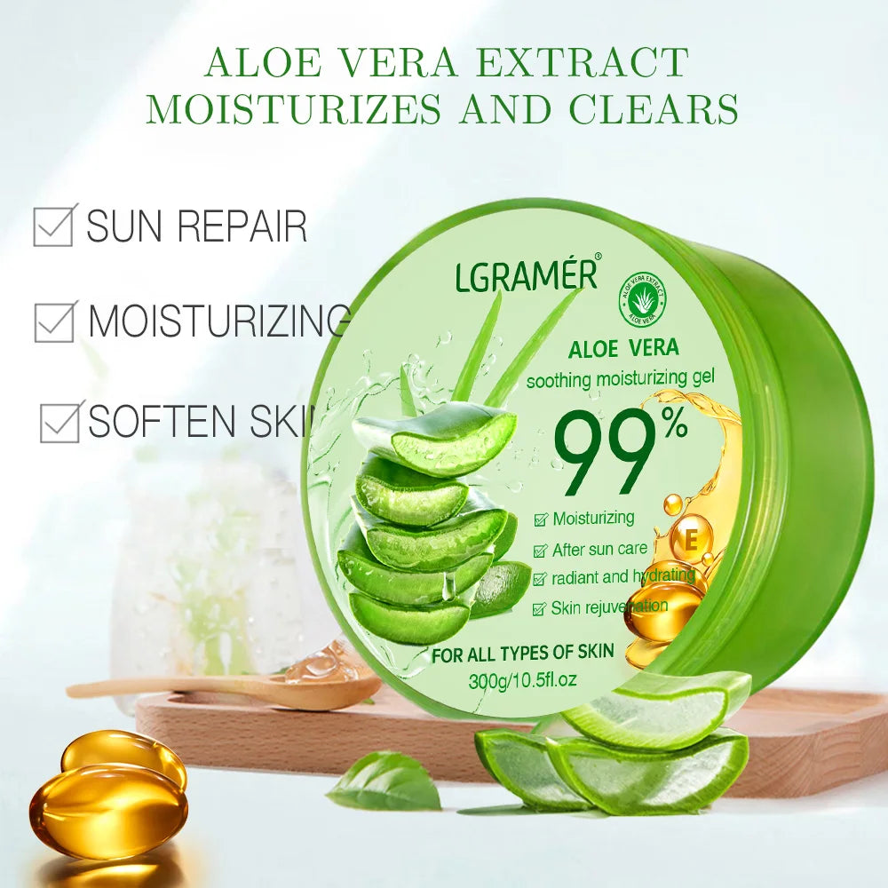 99% Aloe Vera Moisturizing Gel Refreshing Non Sticky Facial Facial Cream Wash Free Deep Nourishing Maintain Skin Face Care Skin Peaceful Pleasures Health and Wellness