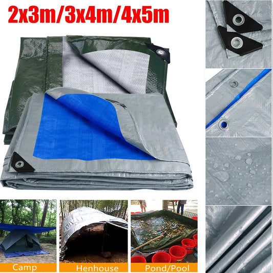 Large Waterproof Tarp Thick Tarpaulin Ideal for Canopy Tents Boats RV Pool Covers Multipurpose Protective for Indoor Outdoor Use Peaceful Pleasures Health and Wellness
