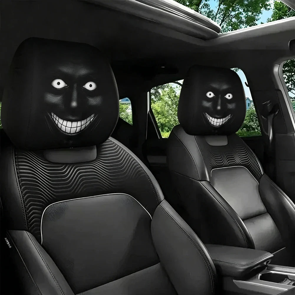 Funny 3D Printed Car Headrest Covers | Universal Elastic Fit