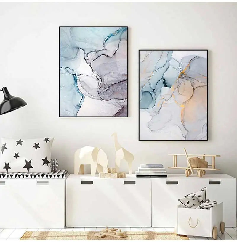 Wall Pictures Geometric Print Living Room Decor Poster Decorative Marble Abstract Canvas Painting Alcohol Ink Posters And Prints Peaceful Pleasures Health and Wellness