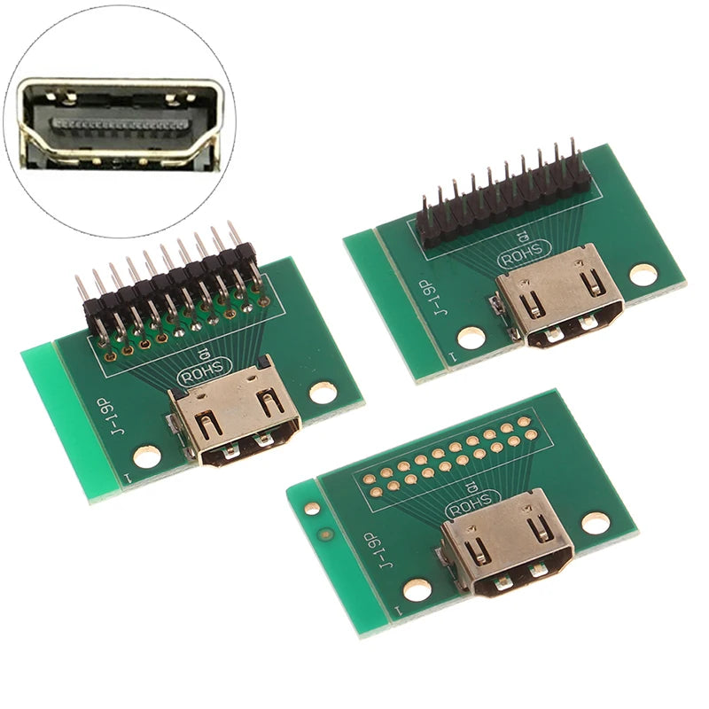 HDMI 19-Pin Test Socket Adapter PCB Breakout Board PCB Breakout Board Peaceful Pleasures Health and Wellness