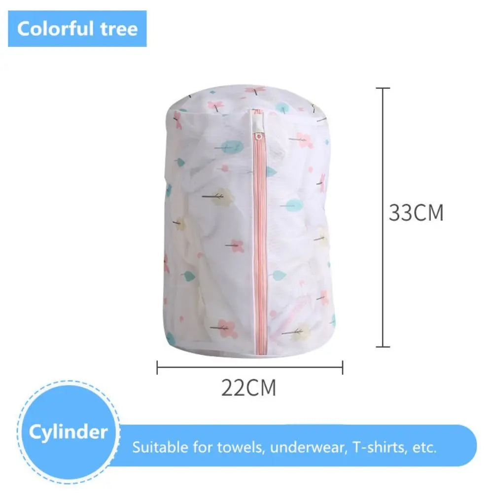 New Colorful Small Tree Laundry Bag Sock Zippered Bra Storage Bags Mesh Polyester Underwear Care Bra Peaceful Pleasures Health and Wellness 33x22cm