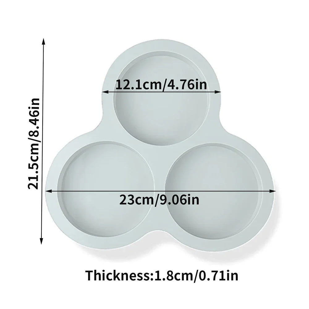 2-Pack Silicone 3-Cavity Egg Muffin Mold for Air Fryer & Oven