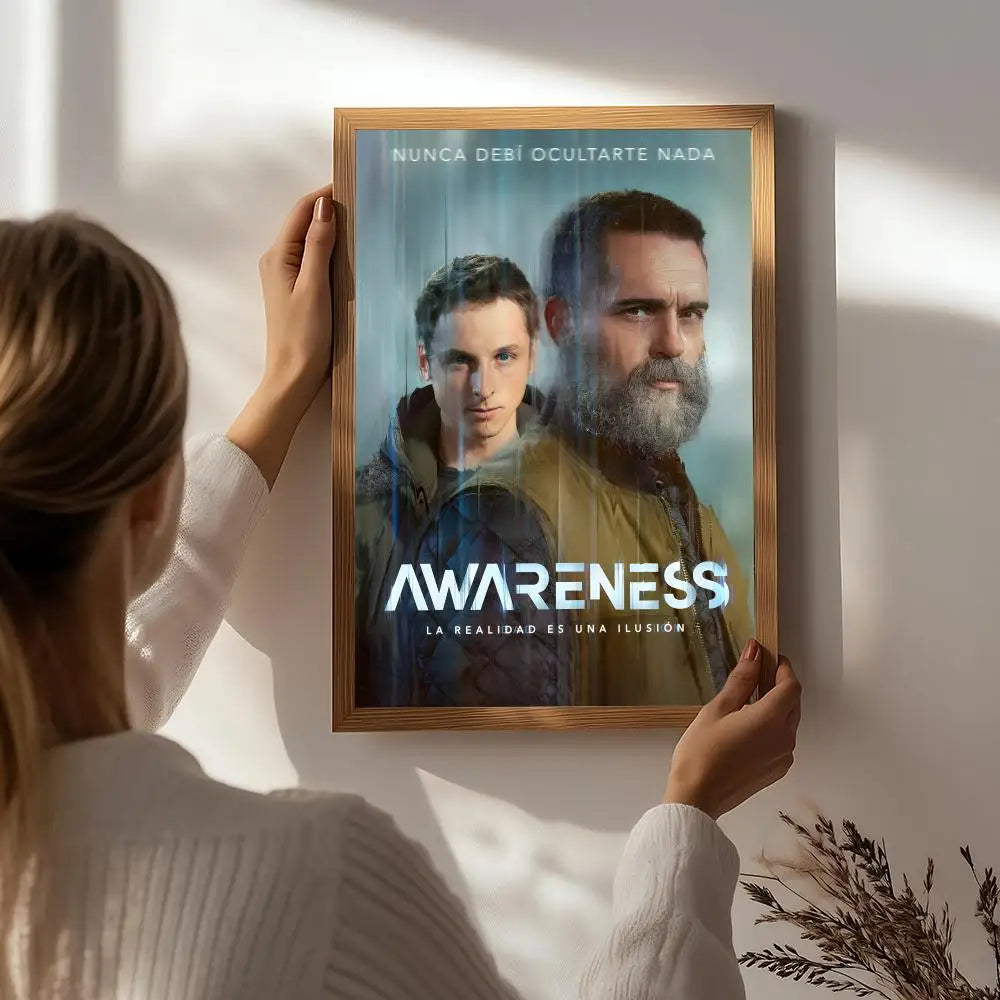 Movie A-Awareness Poster HD Self Adhesive Waterproof Wall Art Ideal for Home Office Dorm Bedroom Great Gift Peaceful Pleasures Health and Wellness White8 30X40cmNoframe