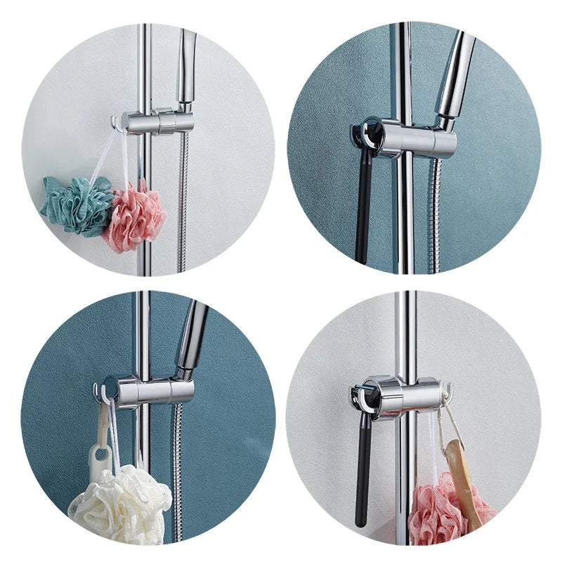360° Adjustable Shower Head Holder – Wall Mount Slide Bar Bracket