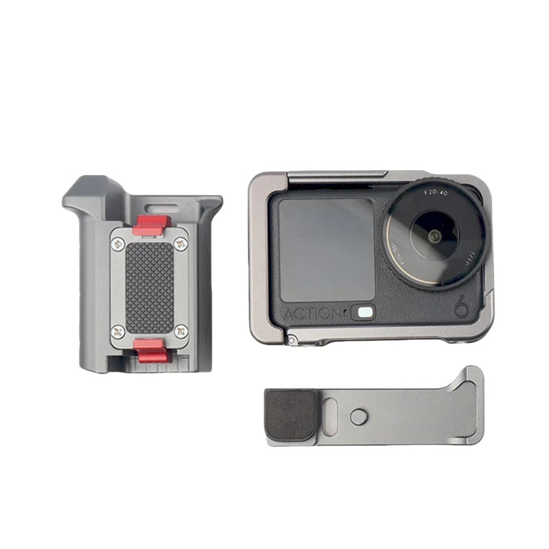Supports Horizontal/Vertical Shooting For DJI Action 6 Camera Grip Kit Action Camera Protective Frame Adapter Accessory Peaceful Pleasures Health and Wellness
