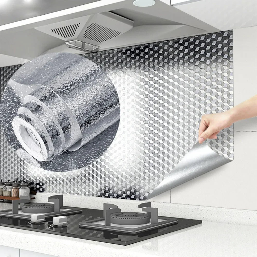 40cm Self-Adhesive Aluminum Foil Kitchen Backsplash Liner