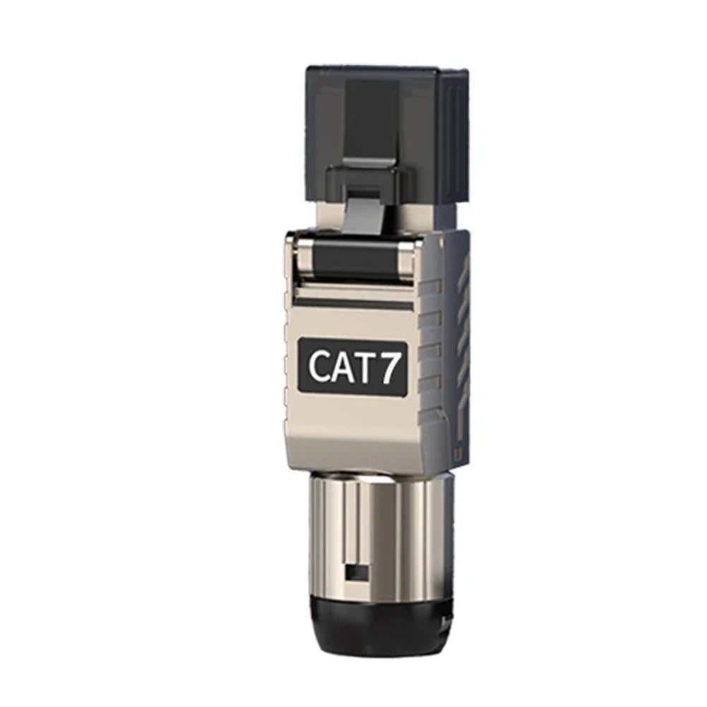 RJ45 Cat8 Tool-Free Metal Plug | 40G 2000MHz LAN Connector