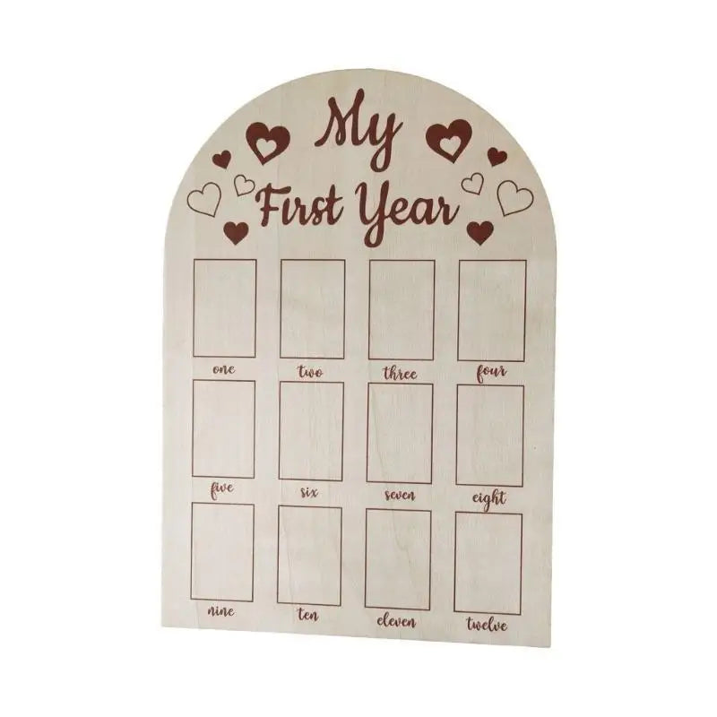 Baby First Year Photo Display Board – 12 Month Picture Frame