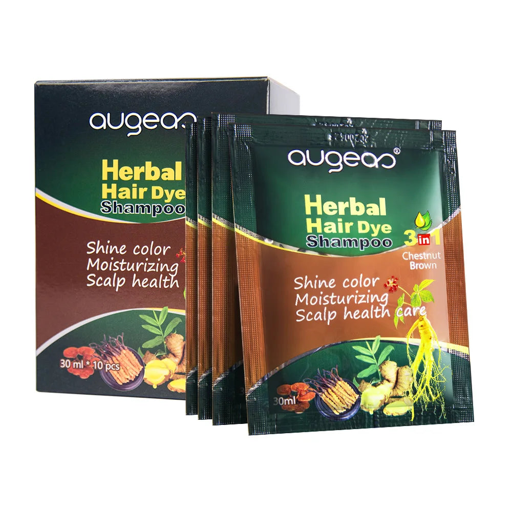 Hair Color Dye Shampoo | 6 Shades Plant Formula 500ml