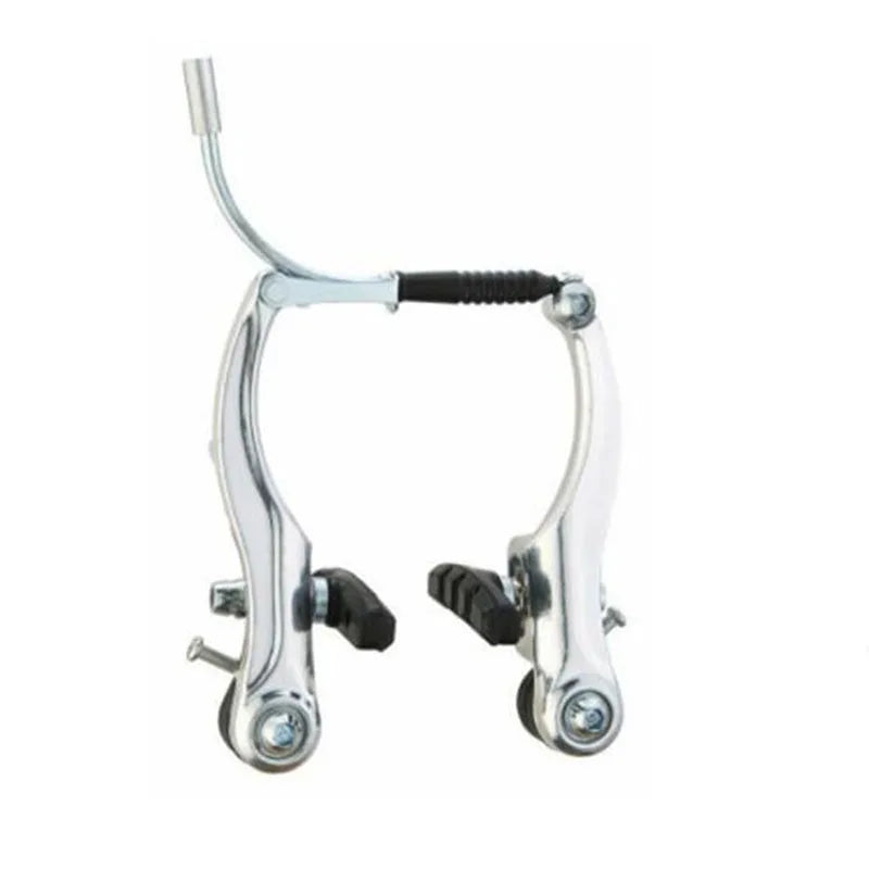Bicycle Brake Aluminum Alloy Mountain Bike V-brake Portable Detachable Adjustable Replaceable Parts Bicycle Parts Peaceful Pleasures Health and Wellness Sliver