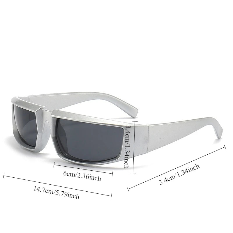 Y2K Cyberpunk Shield Sunglasses | Unisex Retro Futuristic Eyewear
