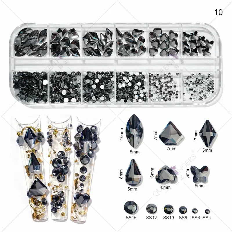 Pearl Rhinestone Nail Gems & Caviar Beads ~500pcs | Nail Art