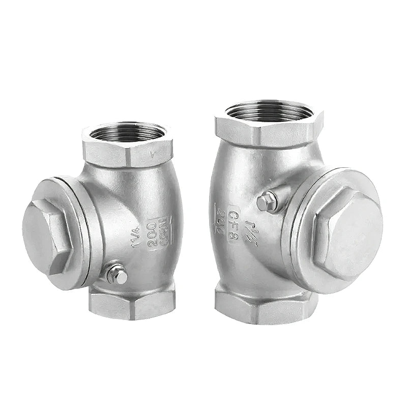 304 Stainless Steel Swing Check Valve – 2/3/4/6 Point Threaded