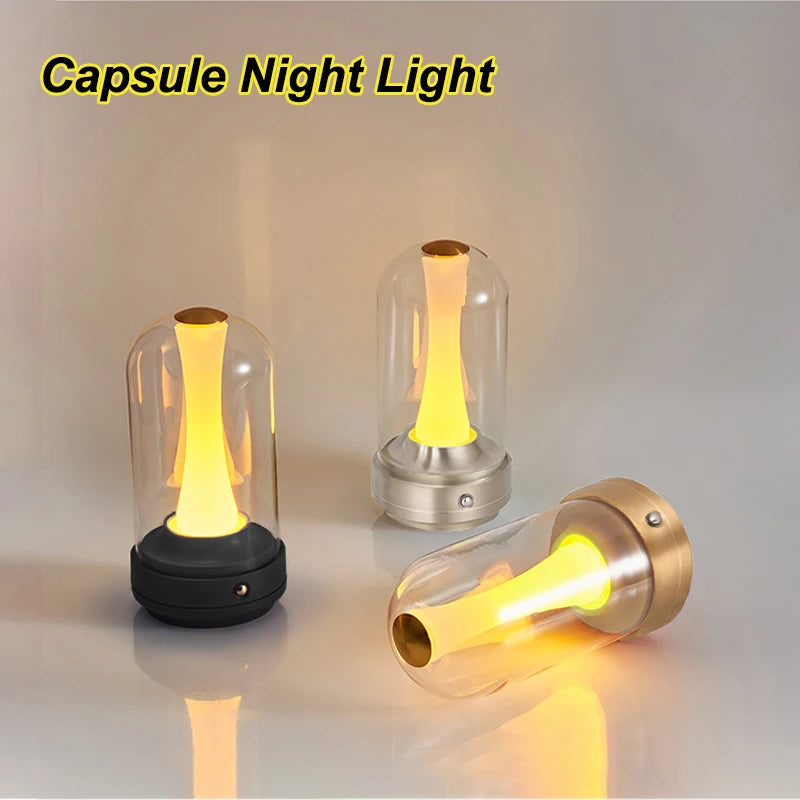 Elegant LED Lamp Rechargeable Touch Sensor Waterproof Ideal for Reading Ambient Lighting in Home Bedroom Bar Office Outdoor Peaceful Pleasures Health and Wellness