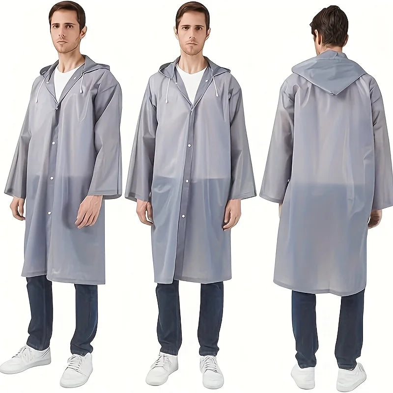 2-pc Two-piece, reusable raincoat with hood and sleeves, lightweight and compact, versatile raincoat that can be carried around Peaceful Pleasures Health and Wellness