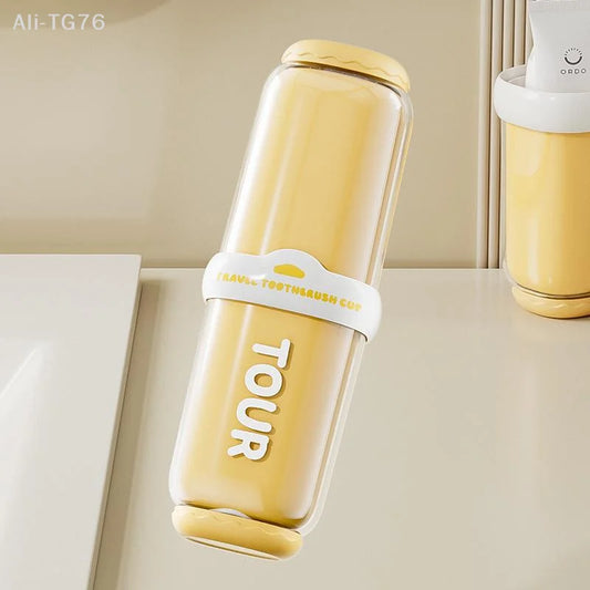 Portable Travel Toothbrush Cup & Storage Organizer Set Travel Oral Care Set Peaceful Pleasures Health and Wellness