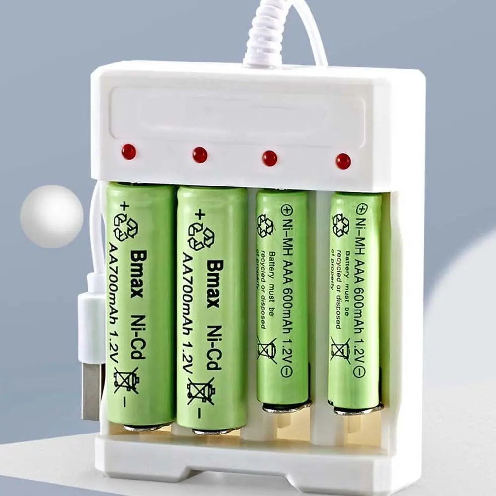 Charger AA Battery Charging Charge Dock Batteries USB Charger Battery Charging Station Lithium Battery Charger Battery Charger Peaceful Pleasures Health and Wellness