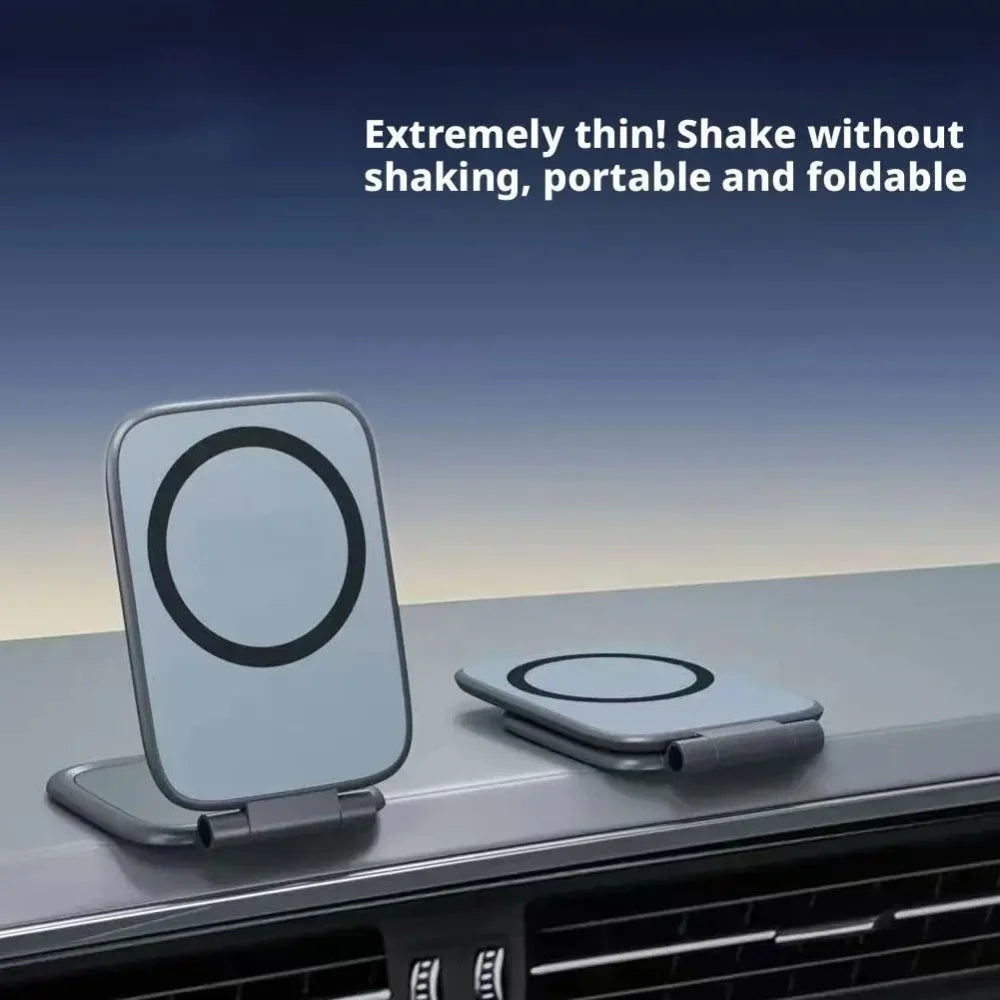 Dual Magnetic Phone Stand – Foldable Car & Desk Holder