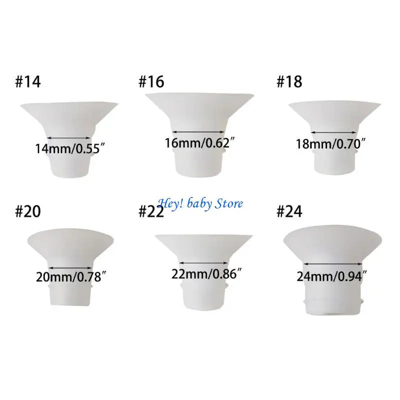 Silicone Breast Pump Flange Inserts – Sizes 14–24mm