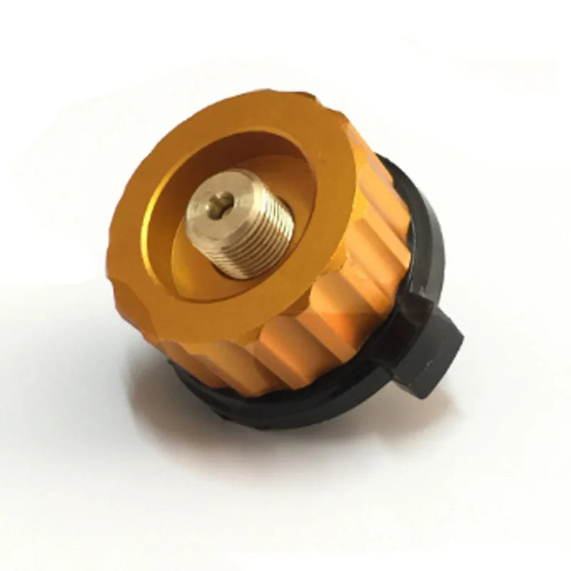 Propane Refill Adapter for Camping Gas Stove Canister Gas Refill Adapter Peaceful Pleasures Health and Wellness Gold 2