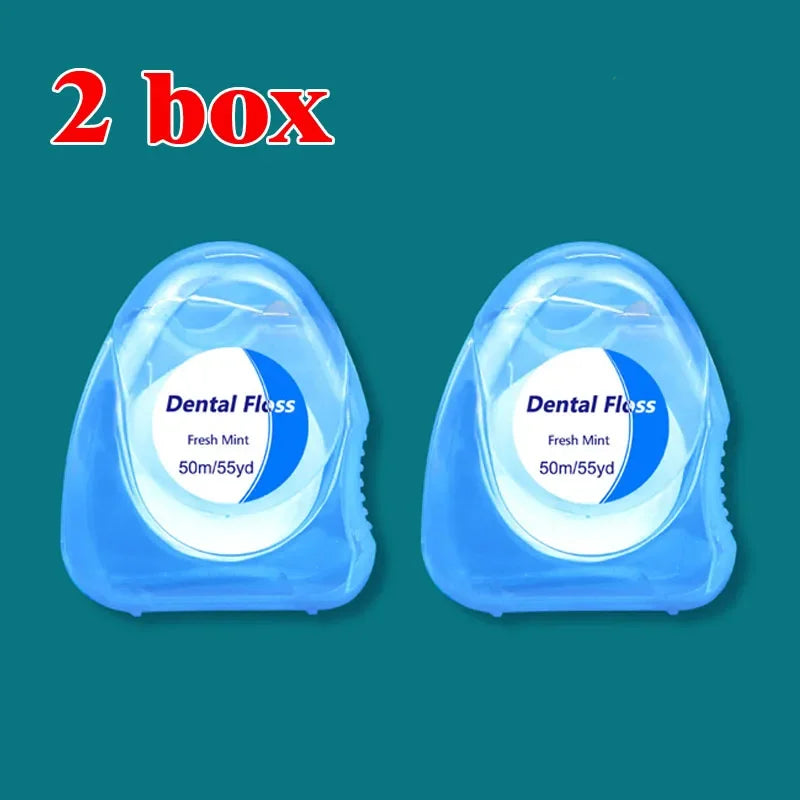 3pcs Ultraclean Mint Dental Floss Effective Plaque Removal,Teeth&Gum Protection Shred Resistant ForThoroughly Clean InTight Area Peaceful Pleasures Health and Wellness C686-Blue 2 box