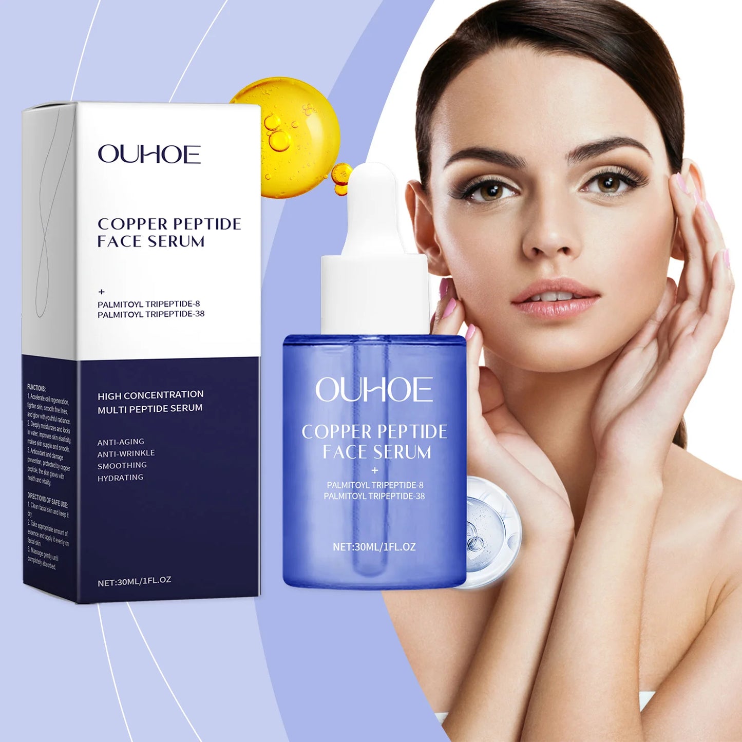 Copper Peptide Facial Serum – Anti-Aging, Firming & Brightening