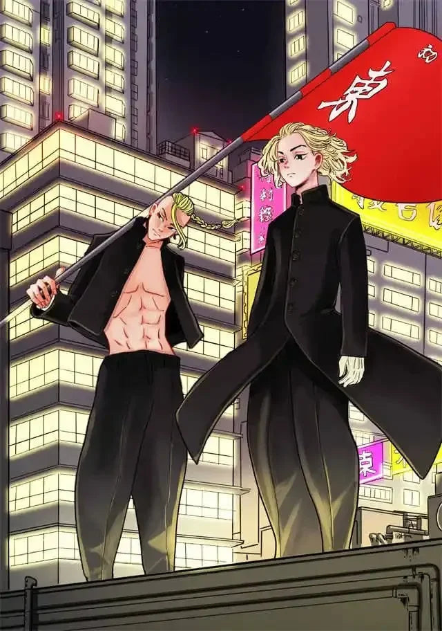 Canvas Painting Wall Art Anime TV Tokyo Revengers Poster Aesthetic Mikey Hanma Shuji Manga Mural Kawaii Room Decor Gift Peaceful Pleasures Health and Wellness