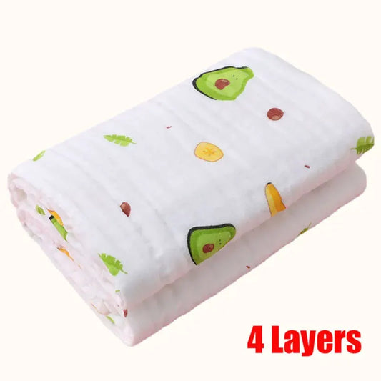 Baby Cotton Bath Towel 4-Layer Gauze Swaddle Blanket Newborn Baby Bath Towel Peaceful Pleasures Health and Wellness