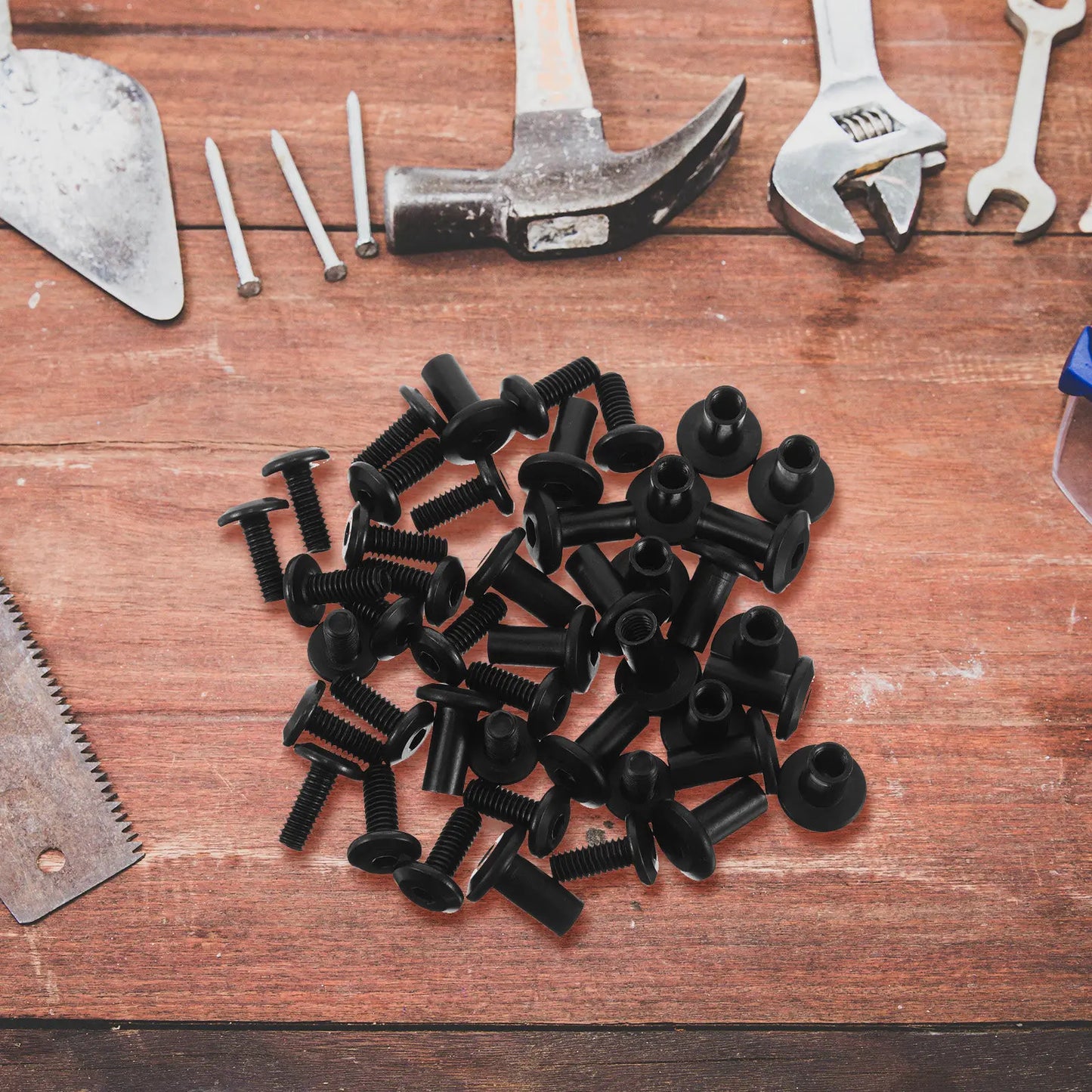 20Set Binding Post Nuts Hex Socket Black Screws Clamp Plate Kit Secure Furniture Cabinet Repair Assembly Fastener Peaceful Pleasures Health and Wellness