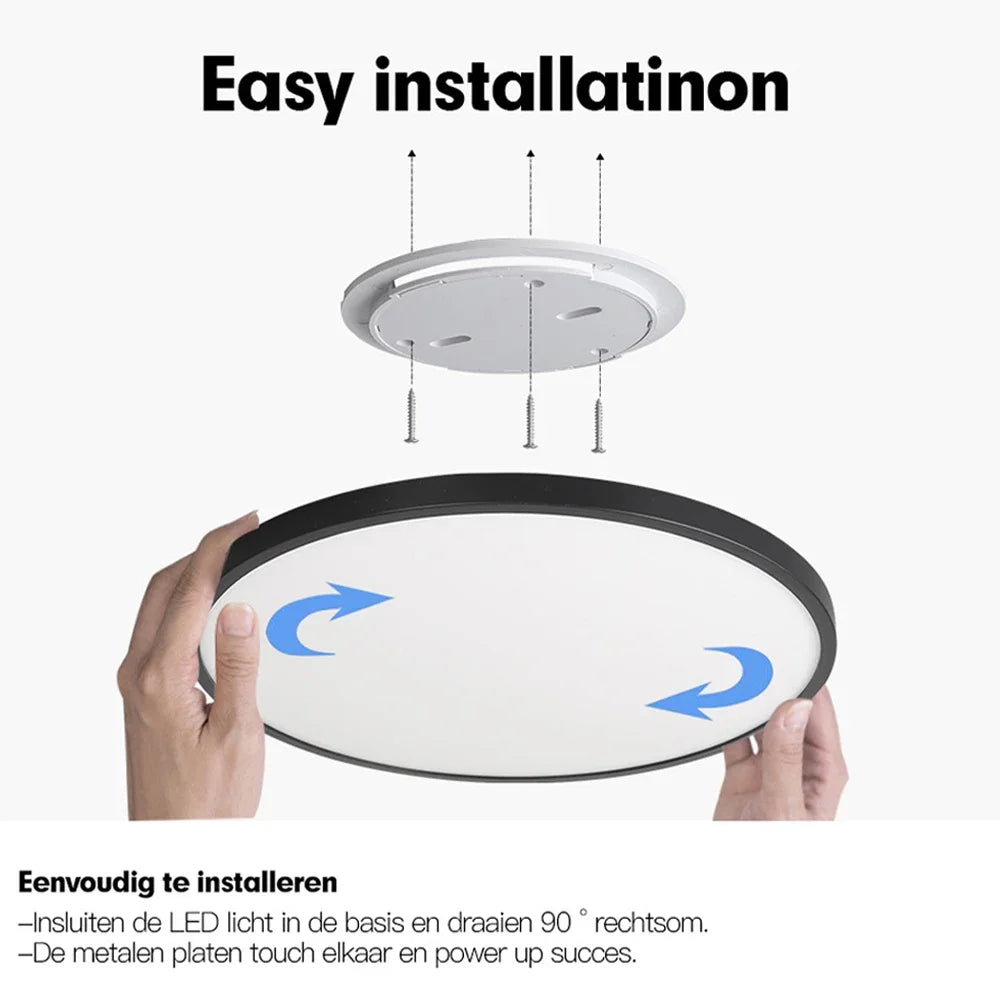 RUNTOIN Dimmable LED Flush Mount Ceiling Light | Ultrathin
