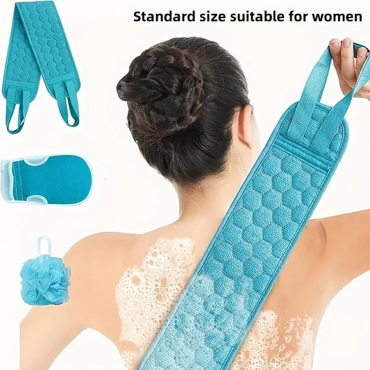 3-Piece Exfoliating Bath Set – Scrub Towel, Glove & Loofah Bath Exfoliating Set Peaceful Pleasures Health and Wellness