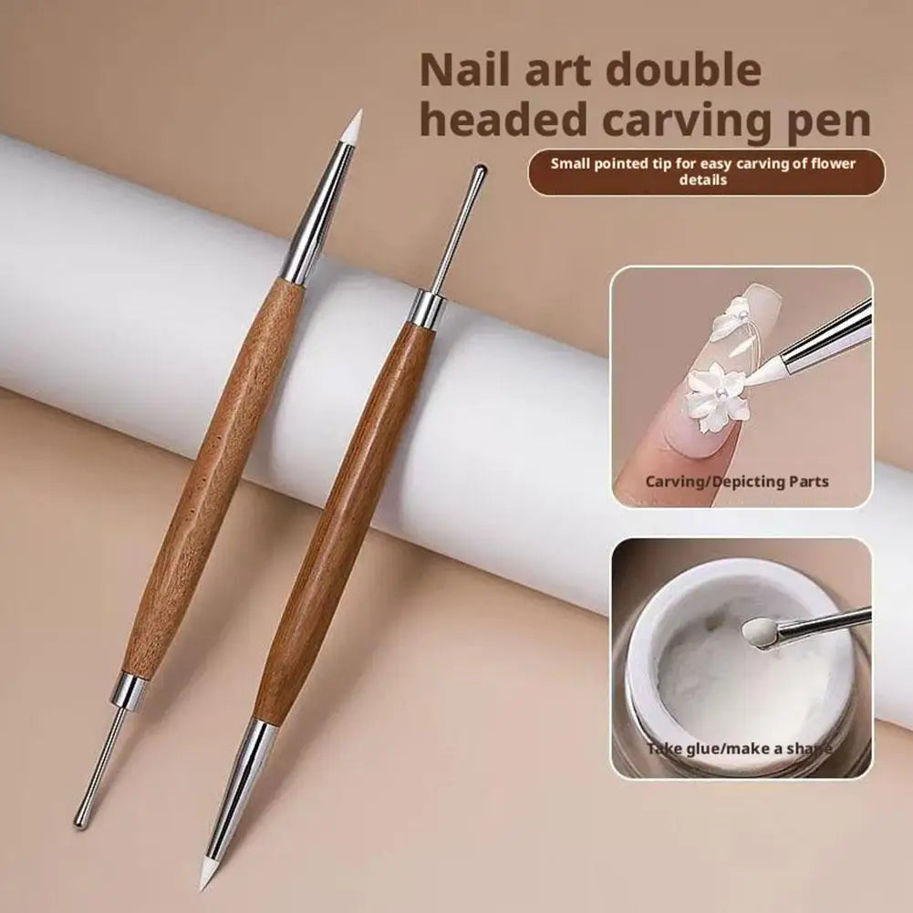 Dual-Head Nail Art Sculpture Pen & Brush Tool – 3D Carving, Gel Mixing & Gradient Blending Nail Pen Peaceful Pleasures Health and Wellness