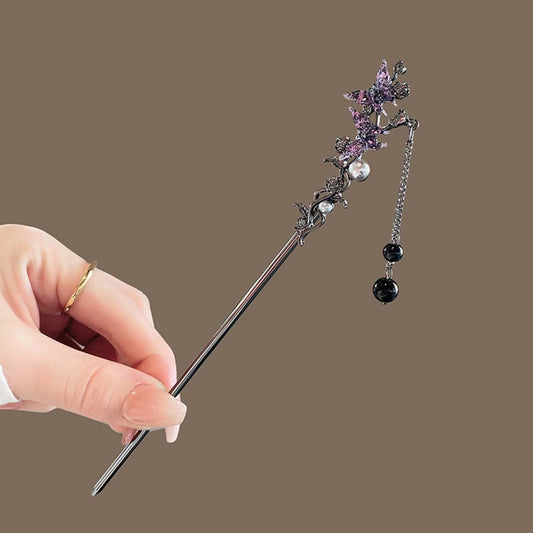 Women Elegant Hair Chignon with Tassel Fine Workmanship Long Straight Hair Stick for Hair DIY Accessory Hair Styling Peaceful Pleasures Health and Wellness 2