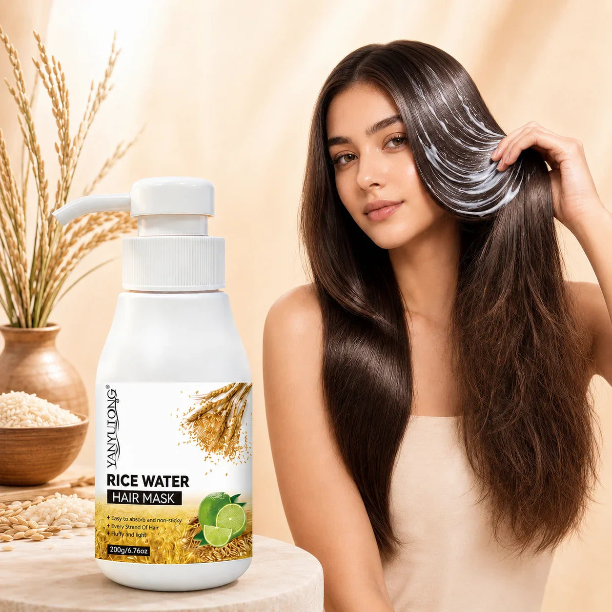 Rice Water Hydrating Hair Mask – Repair Damaged & Frizzy Hair
