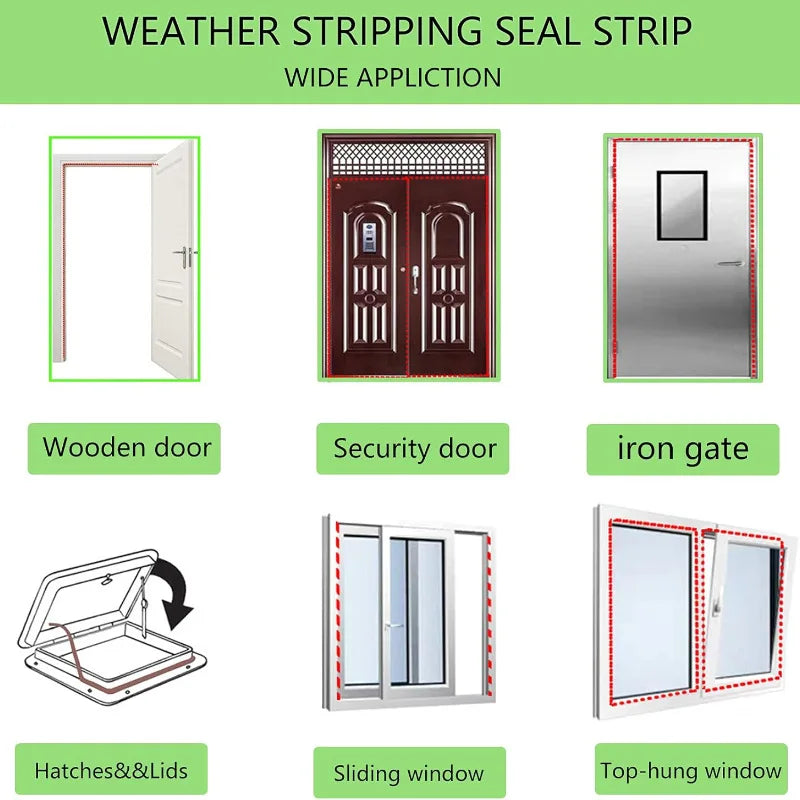 TPE Self-Adhesive Door & Window Weatherproof Sealing Strip