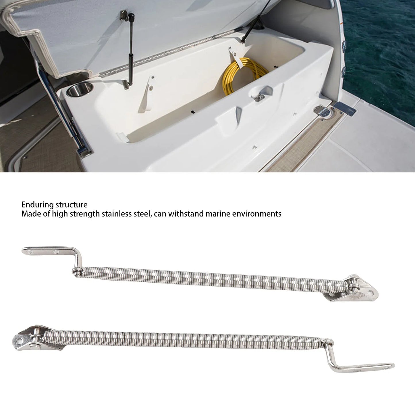 Boat Hatch Spring Support 190mm Stainless Steel – 2 Pack