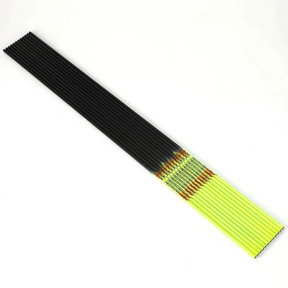 6 Archery Shooting Pure Carbon Arrow Shaft ID 4 2 Spine300 400 500