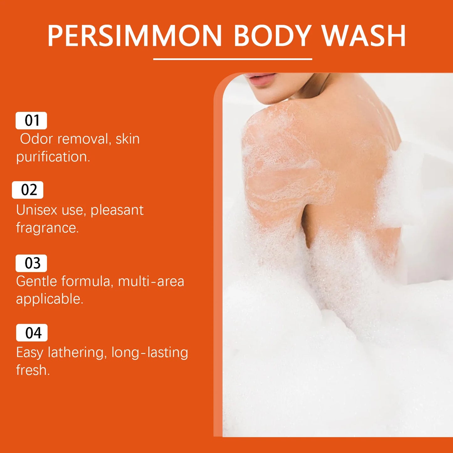 Persimmon Exfoliating Shower Gel – Cleanses, Smooths & Refreshes