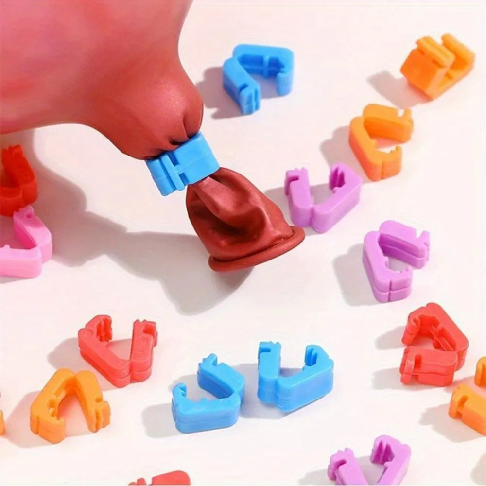 Colorful Reusable Balloon Sealing Clips & Knot Tying Tool Balloon Sealing Clips Peaceful Pleasures Health and Wellness