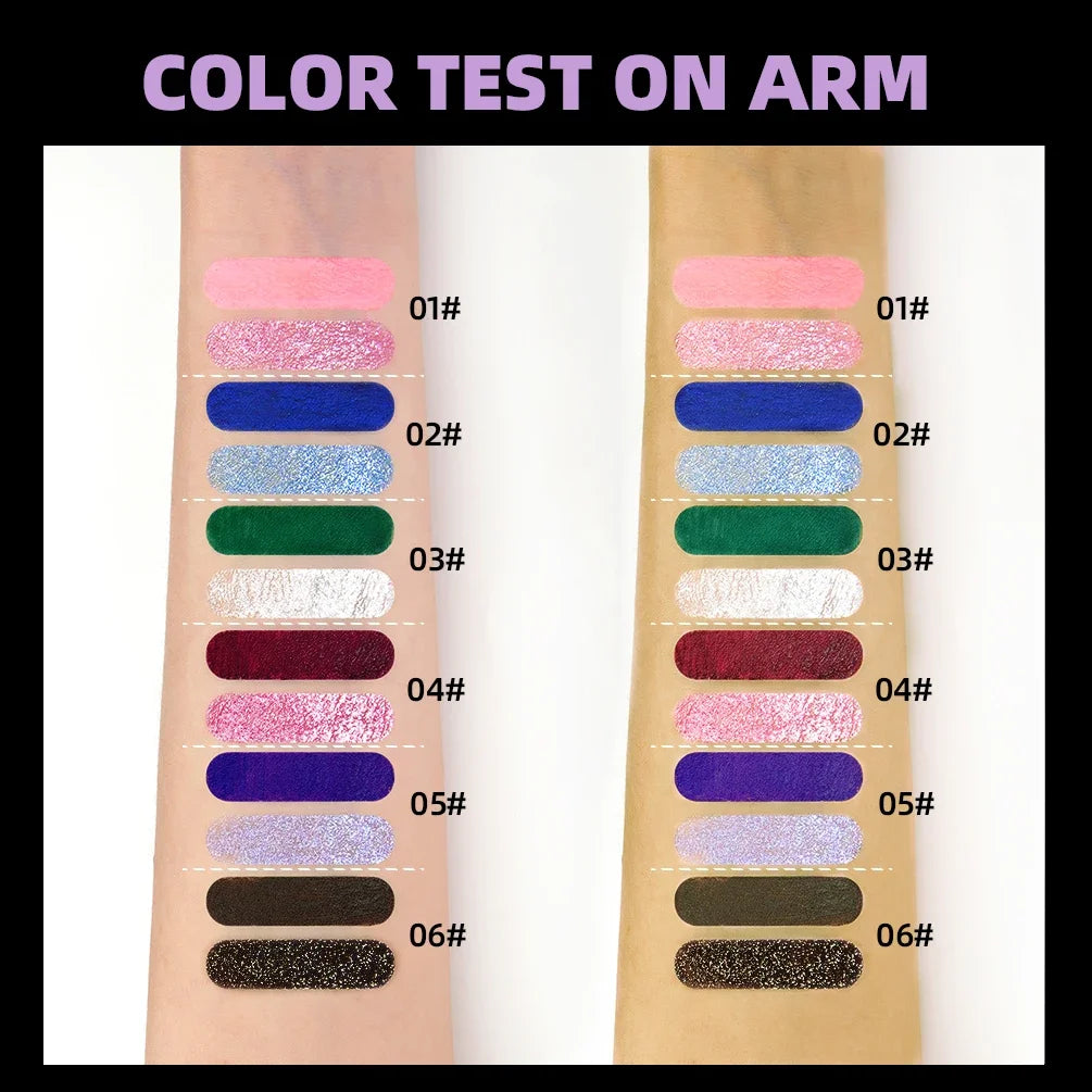 QIBEST Double Ended Colorful Mascara Eyelashes Extension Thick Curling Quick Dry Long Lasting Blue Purple White Glitter Mascara Peaceful Pleasures Health and Wellness