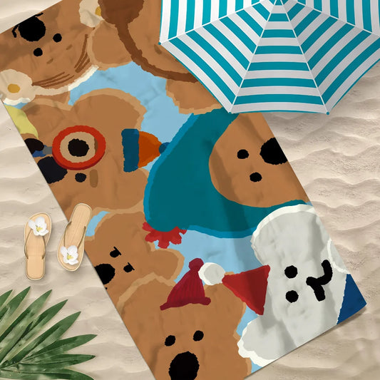 D-Dinotaeng Quokka Quick-Dry Beach Towel | Travel & Sports Quick-Dry Beach Towel Peaceful Pleasures Health and Wellness