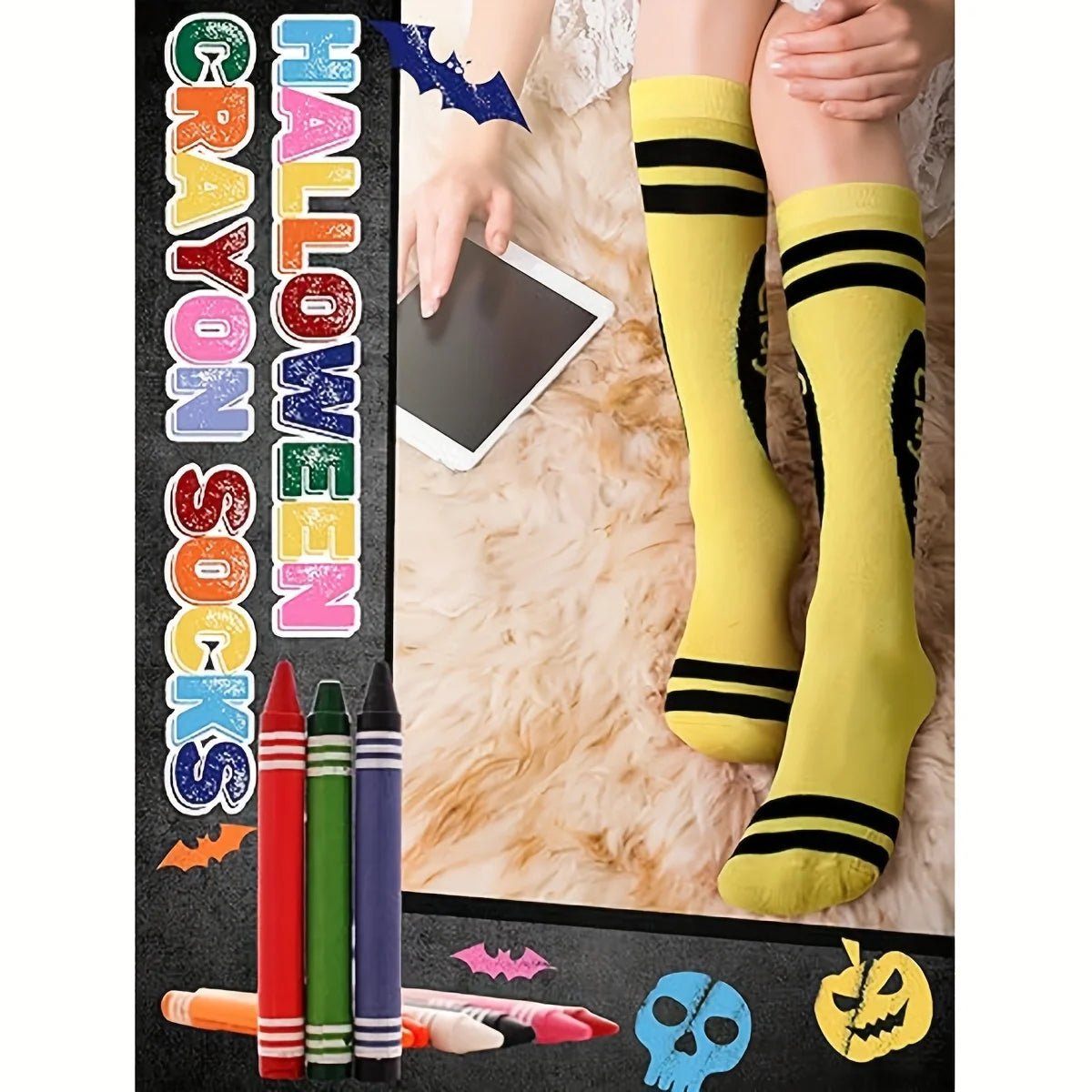 Colorful Striped Over-The-Knee Cotton Sports Socks | 1 Pair Knee-High Sports Socks Peaceful Pleasures Health and Wellness