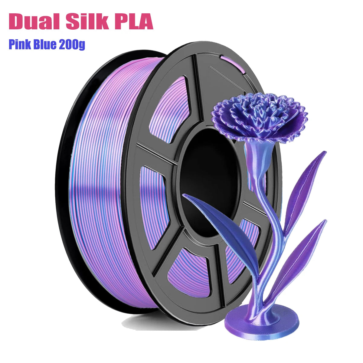 Dual Color Silk PLA Filament 1.75mm ±0.02mm | Multicolor Glossy
