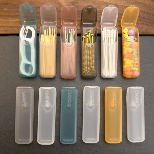 Mini Portable Storage Boxes Small Parts Organizer Travel Toothpick Peaceful Pleasures Health and Wellness