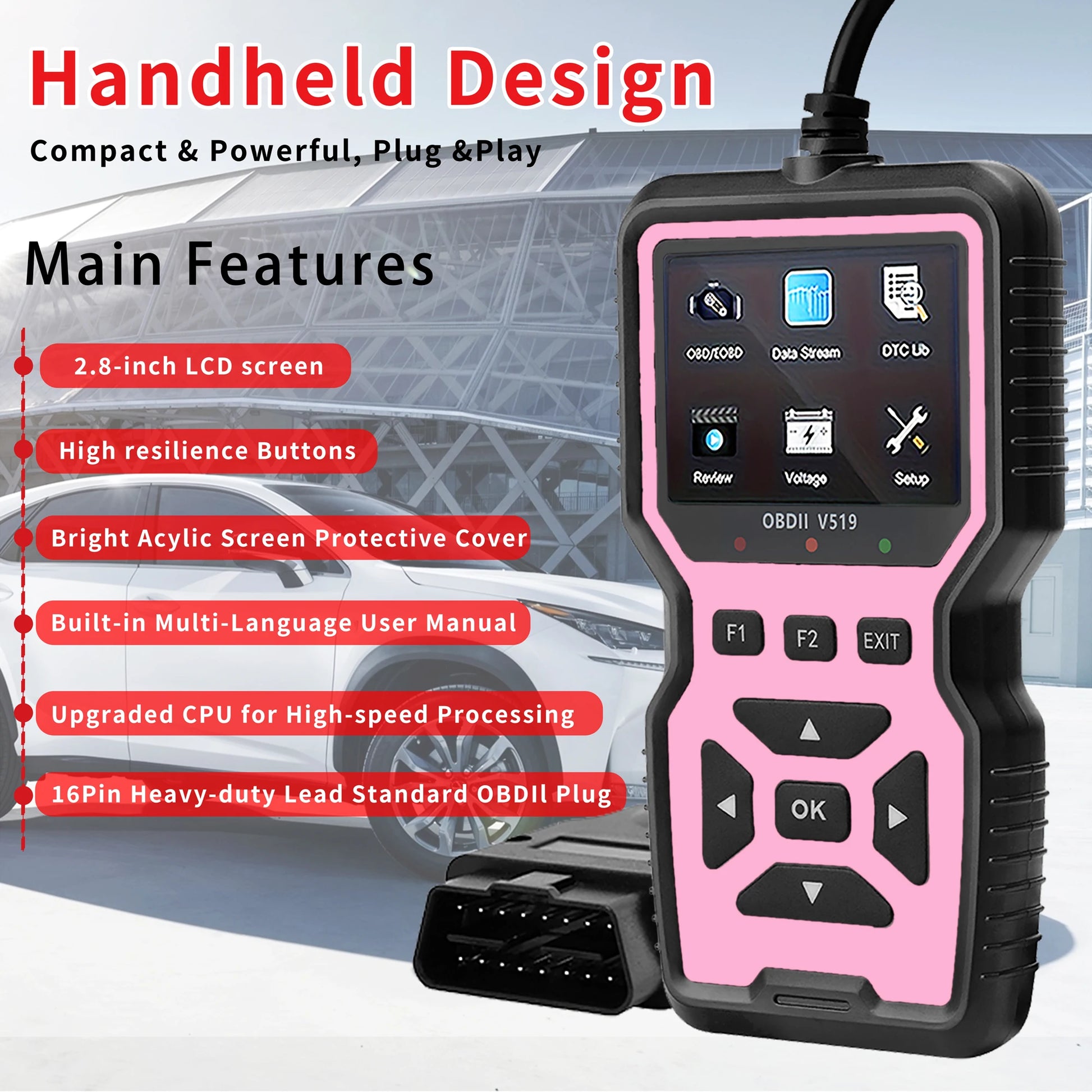 OBD2 Diagnostic Scanner – Read & Erase Codes, All OBDII Cars Peaceful Pleasures Health and Wellness